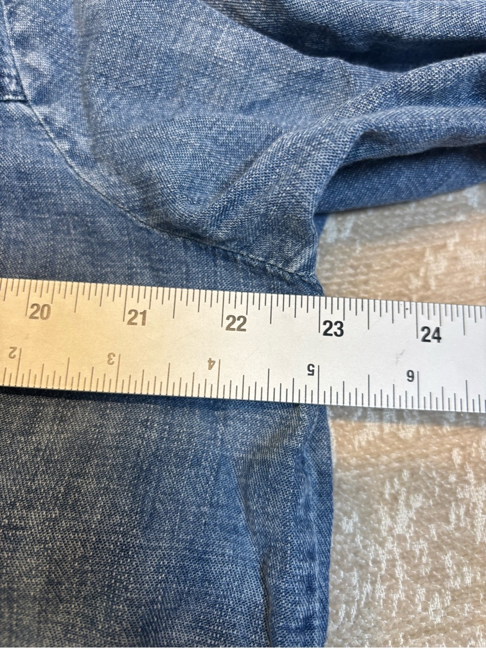 Billy T Ava Zip-Front Utility Jacket – Chambray Denim Jacket Women's Large EUC - Picture 5 of 8